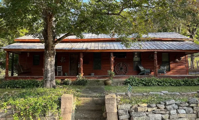 Historic 1864 Hand-Hewn Log Cabin on Over Sixty-Six Acres
