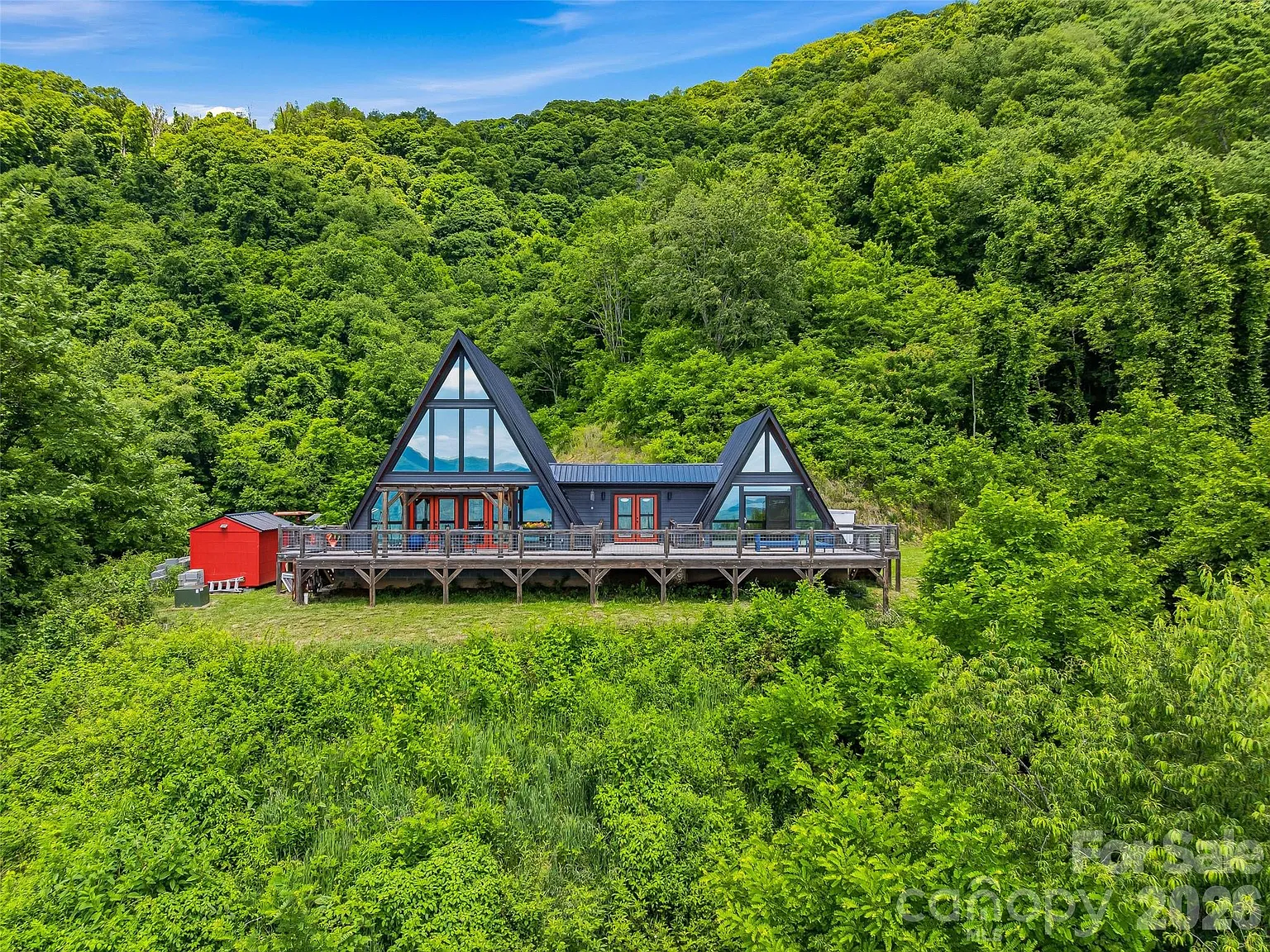 A-Frame Home with 58.66 Acres in Canton, North Carolina