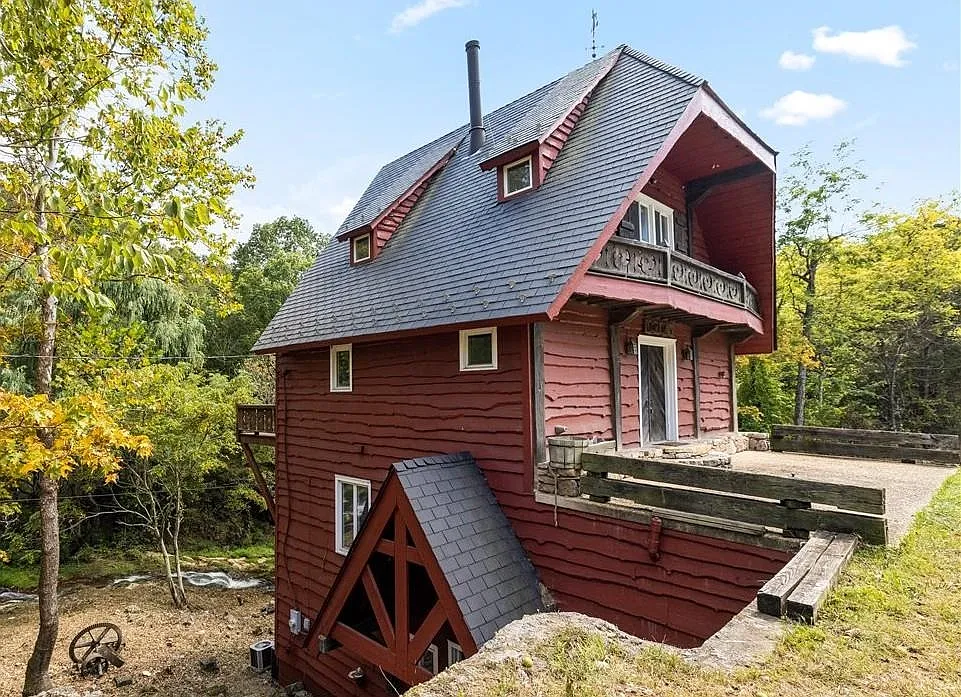 Historic Creekside Mill Retreat with Waterfall Views
