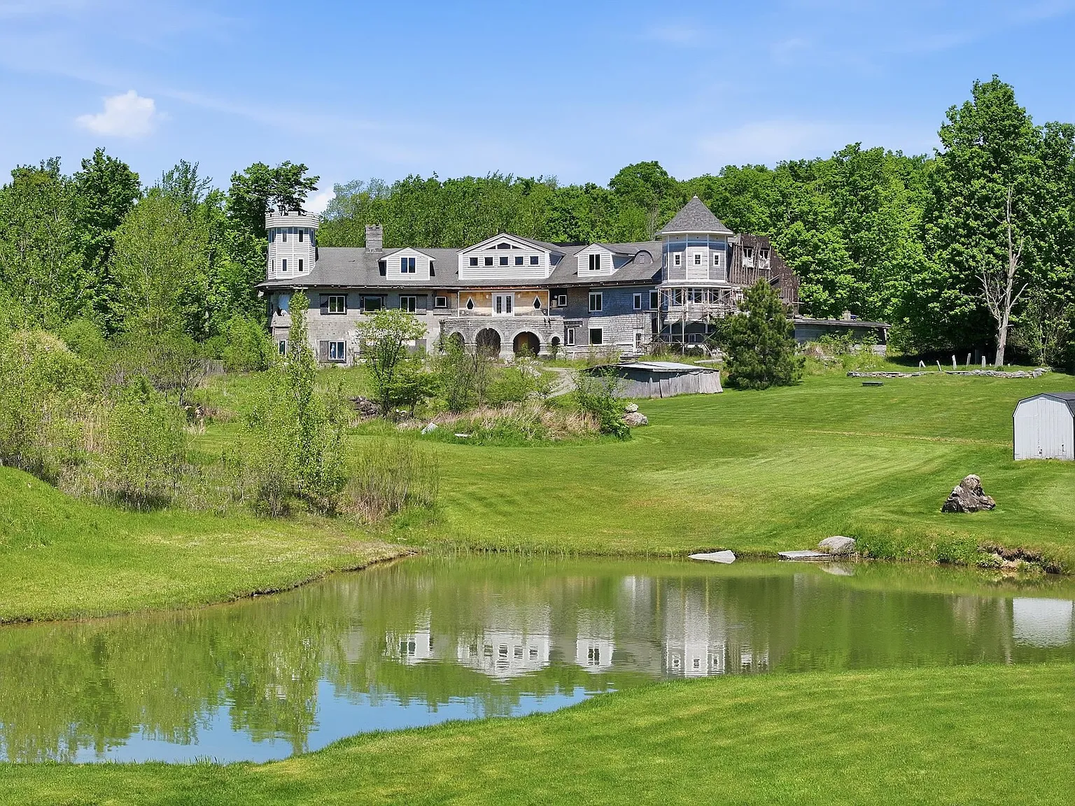 Vermont Stone Castle Estate with Mountain Views